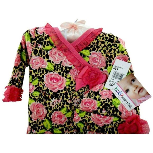 Girls Infant 3-6 Month 8 New Outfits Rompers 2Pc Bunting Ruffles Floral Tags NEW - Picture 3 of 13